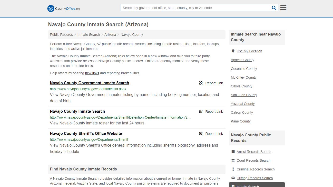 Inmate Search - Navajo County, AZ (Inmate Rosters & Locators)